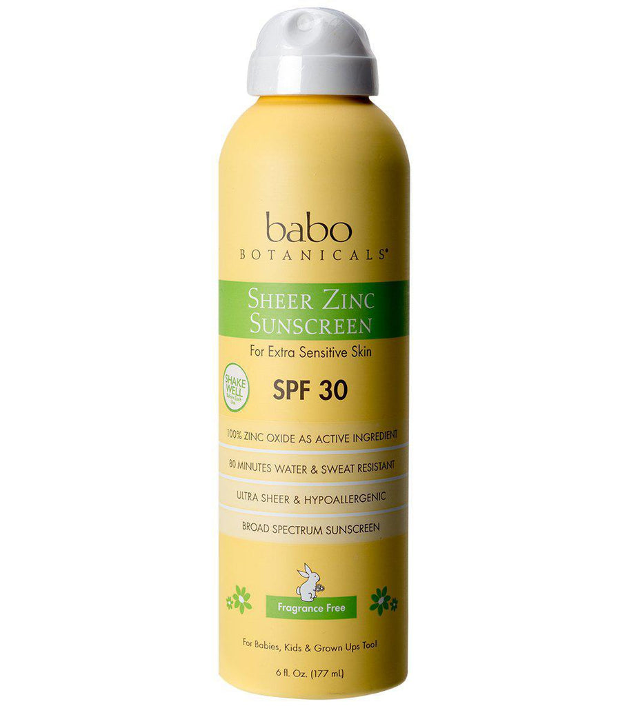 Babo Botanicals-SPF 30 Sheer Zinc Continuous Spray Sunscreen-