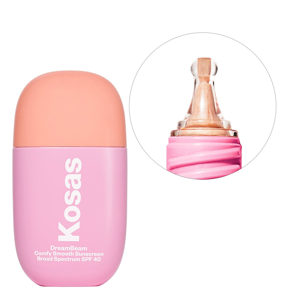 Kosas-DreamBeam Mineral Sunscreen SPF 40 + Makeup Prep with ceramides and peptides-